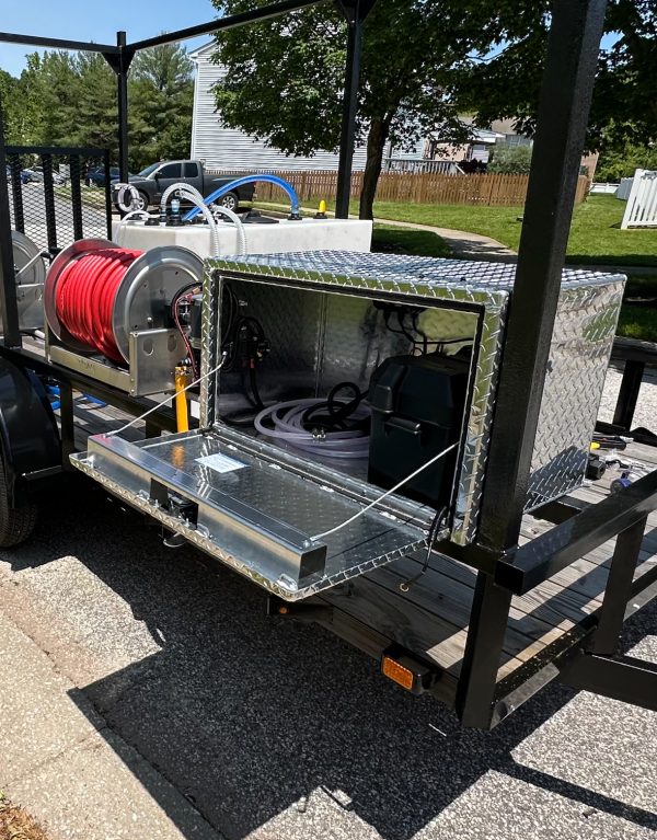 12v softwash box on trailer