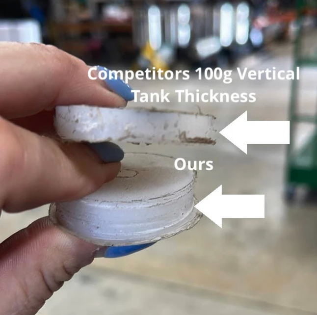 100 gallon vertical tank