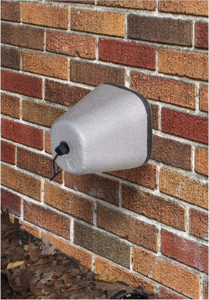foam hose bib cover on wall